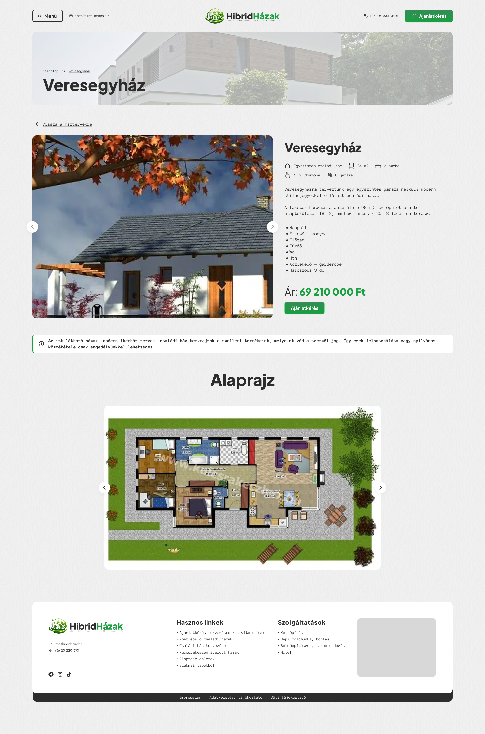 Háztervek aloldal
